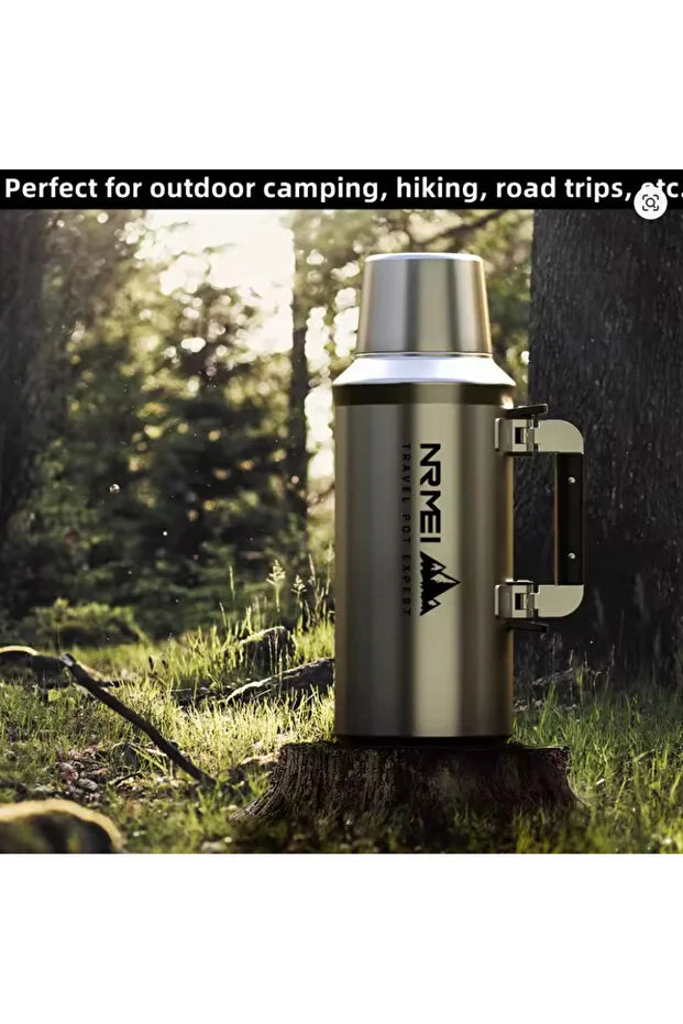 NRMEI 4lt Paslanmaz Kamp Termosu ve Taşıma Çantası