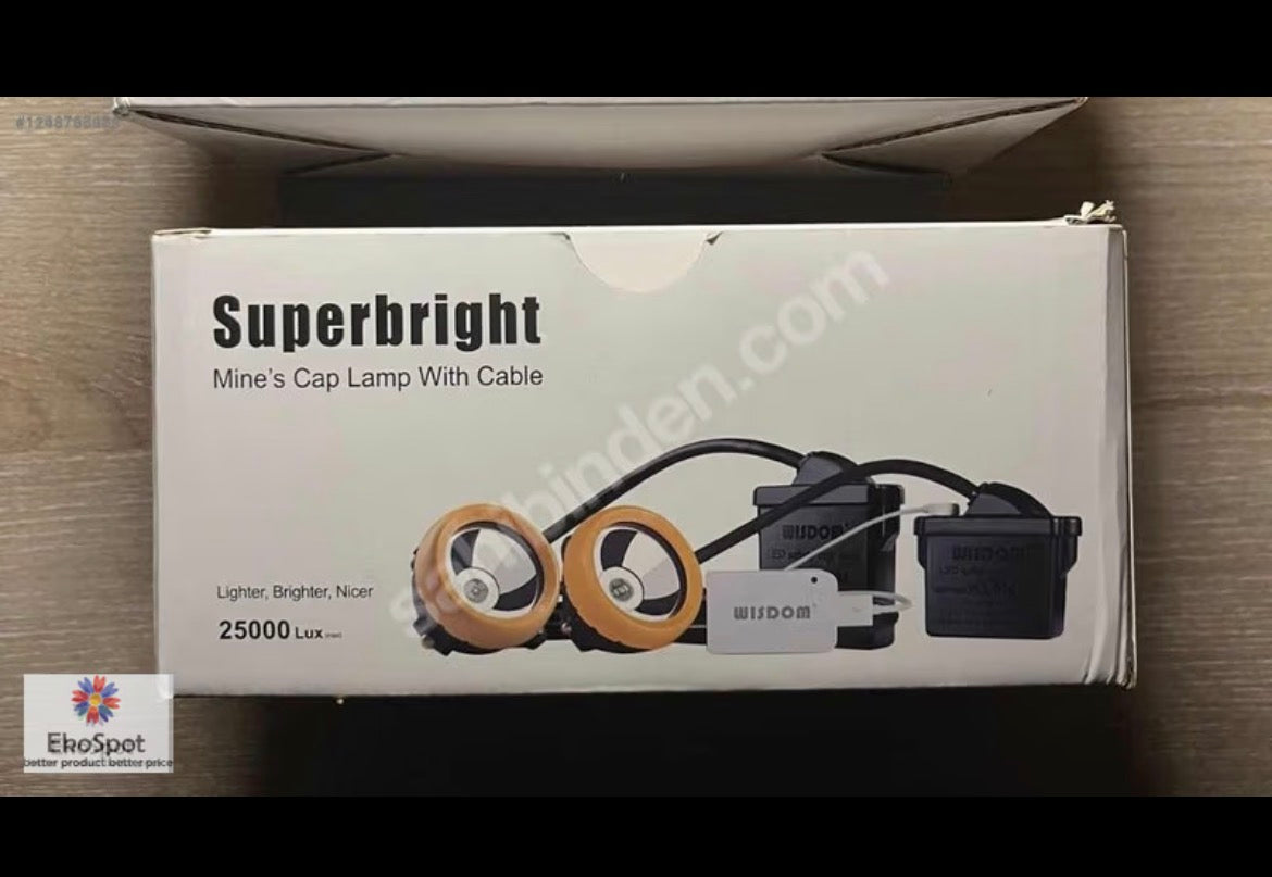 Wisdom KL8M-05 Kafa Feneri Madenci Lambası 24000lx 13saat