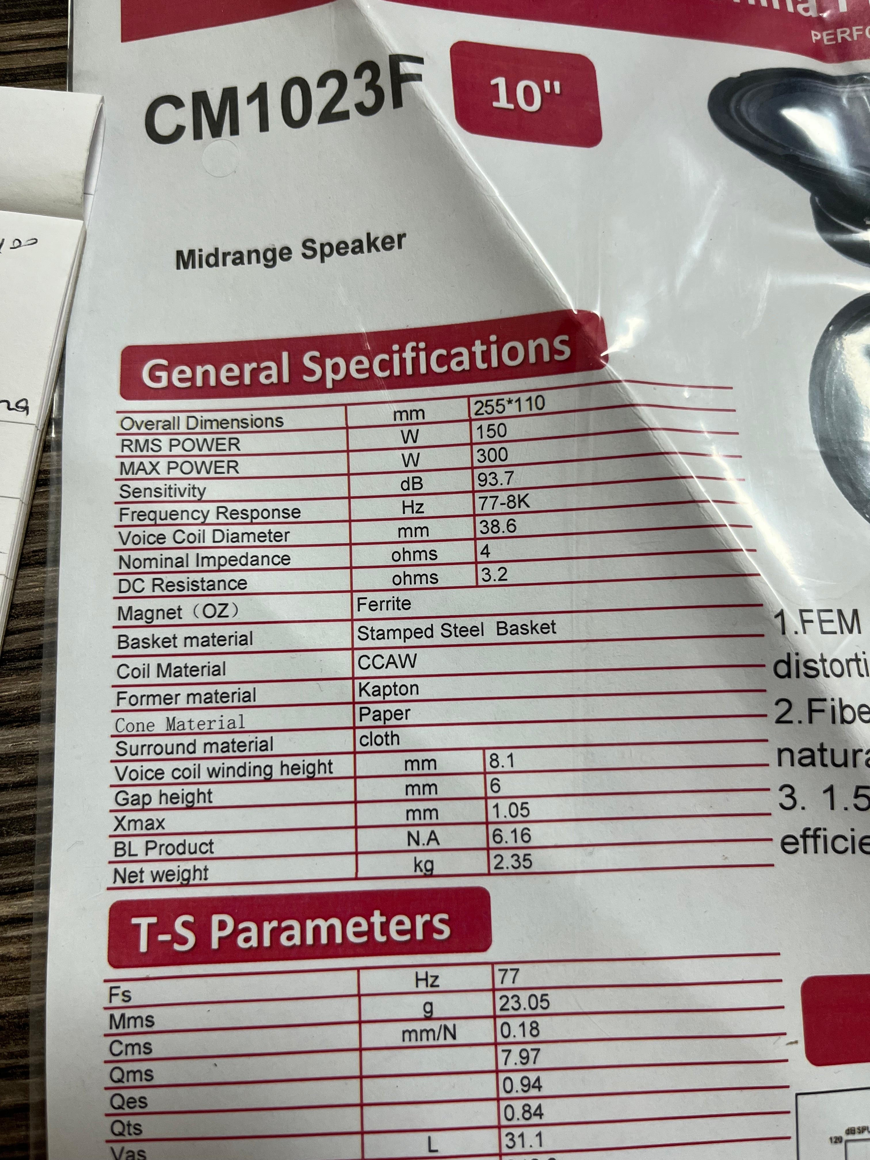 China Future Sound 300W Midrange Hoparlör