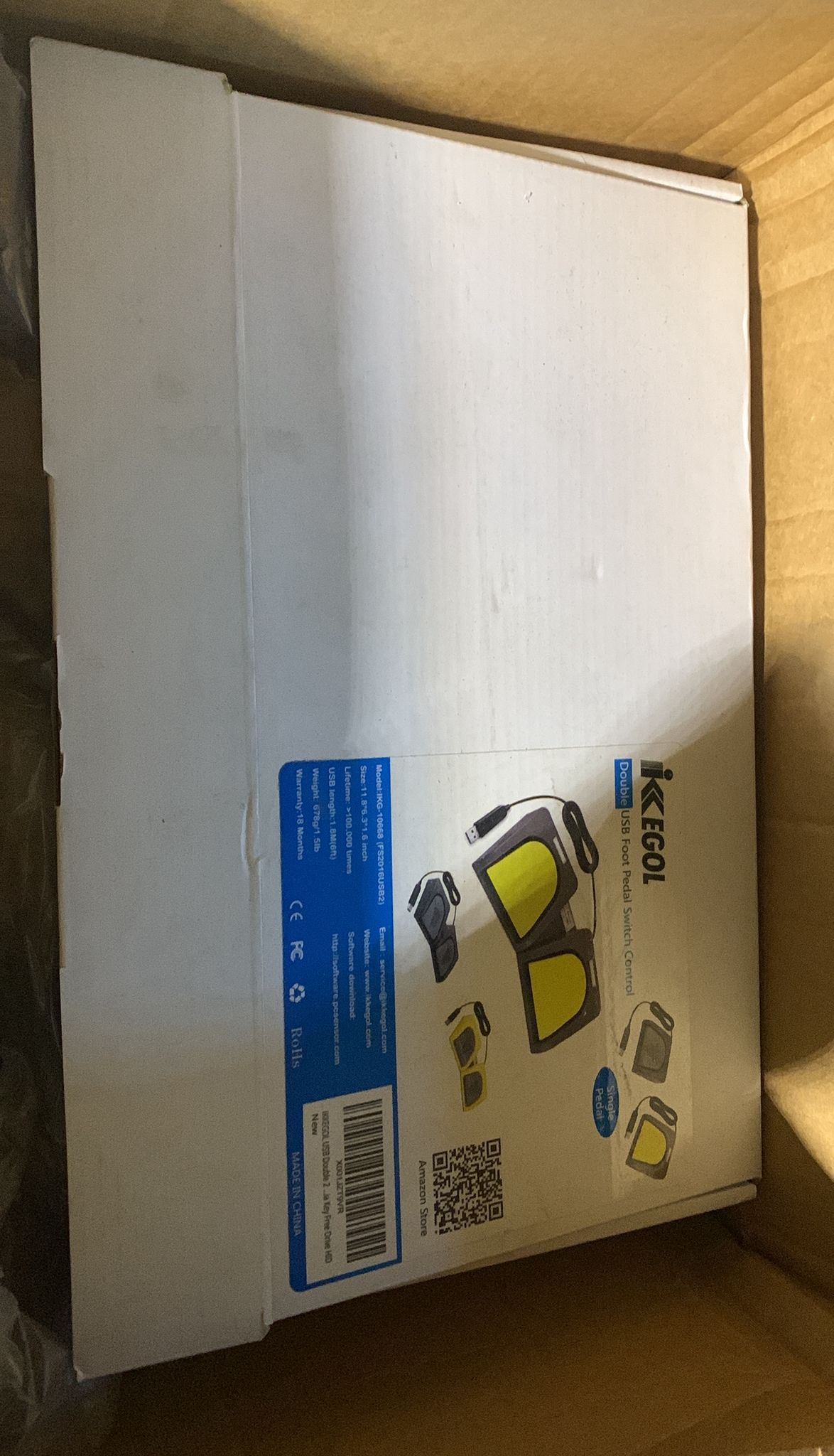 Ikkegol IKG-10668 Double USB Foot Pedal Switch Control