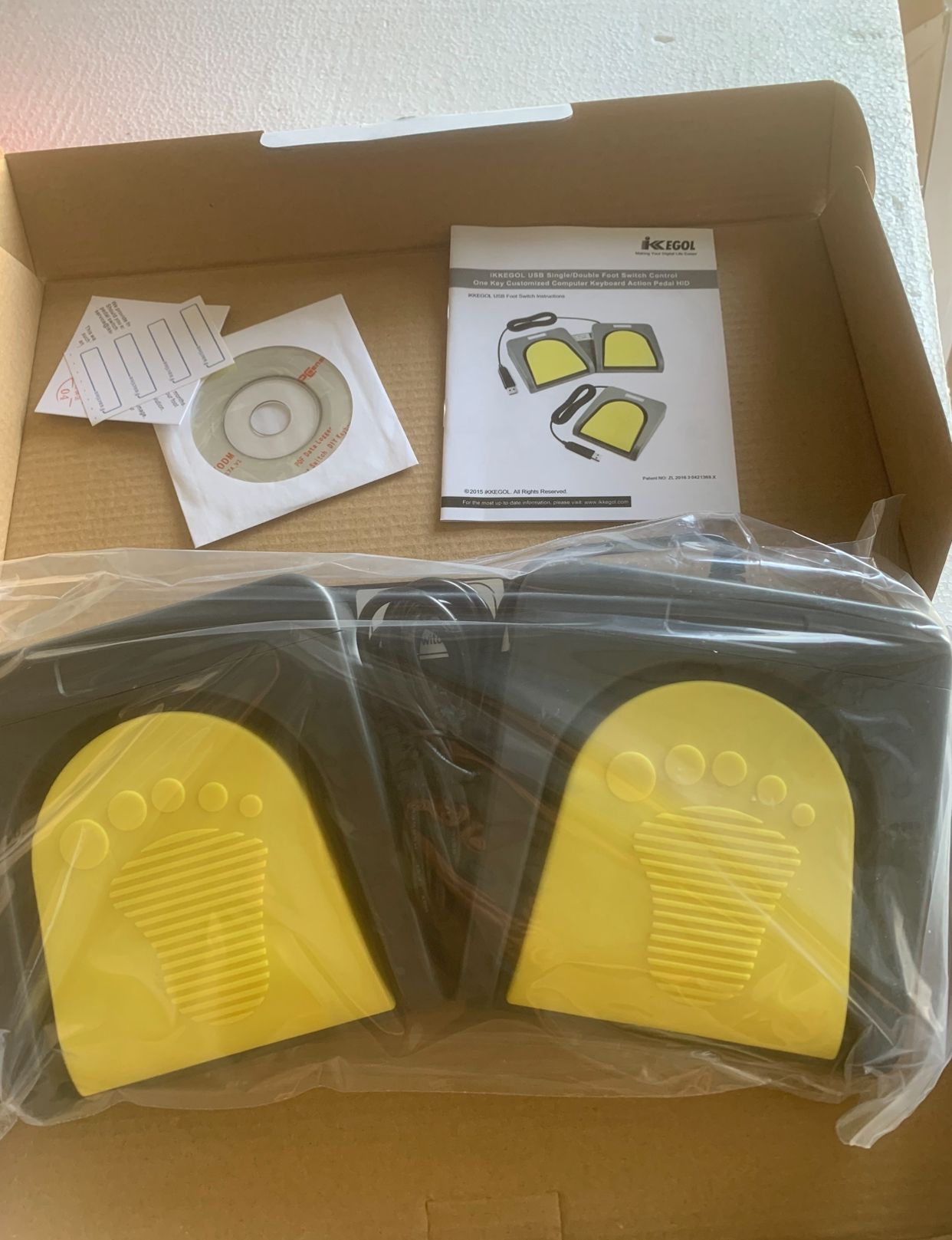Ikkegol IKG-10668 Double USB Foot Pedal Switch Control