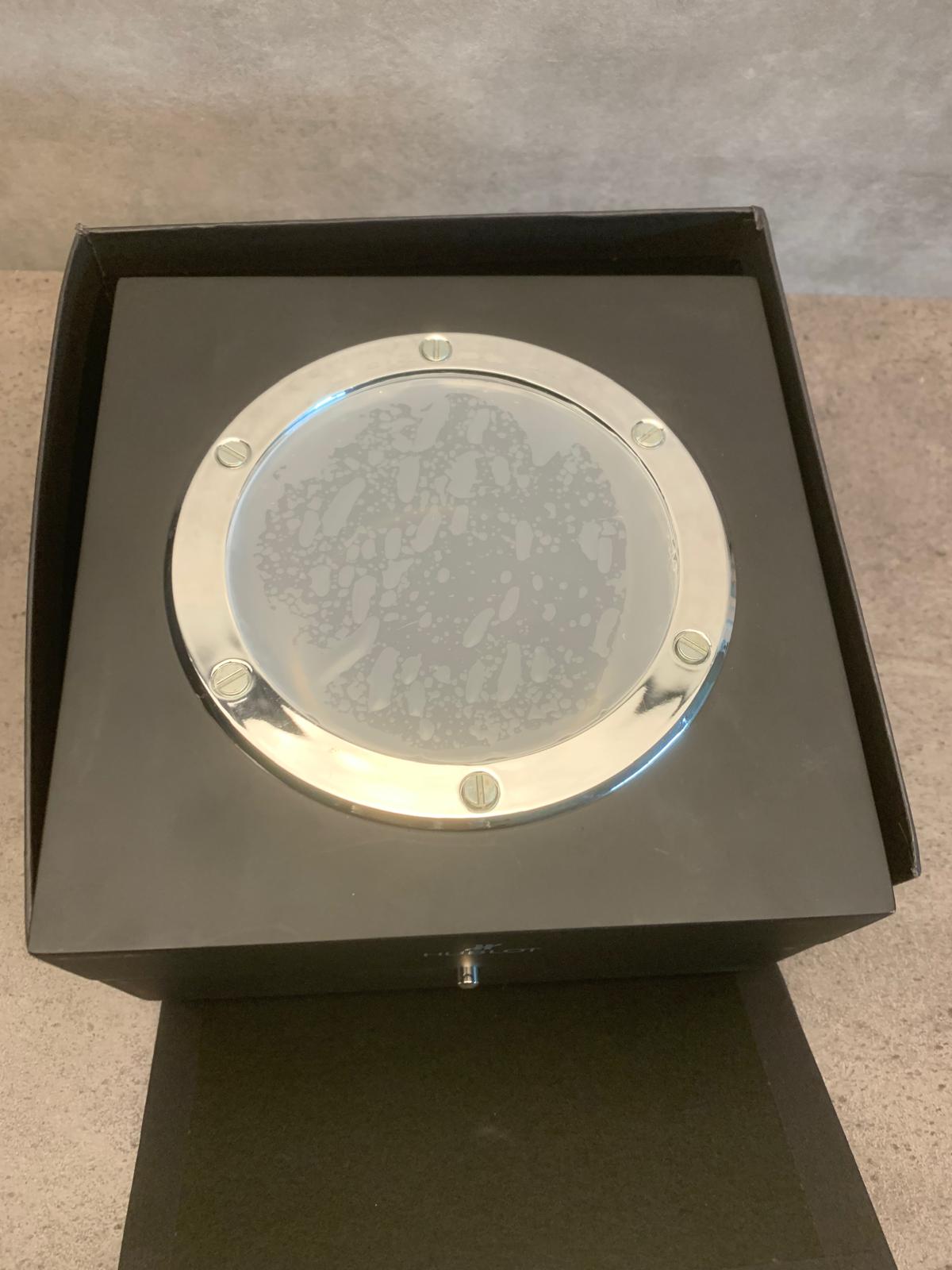 Hublot Geneve Saat Kutusu 17x17x9cm Siyah Deri Camlı