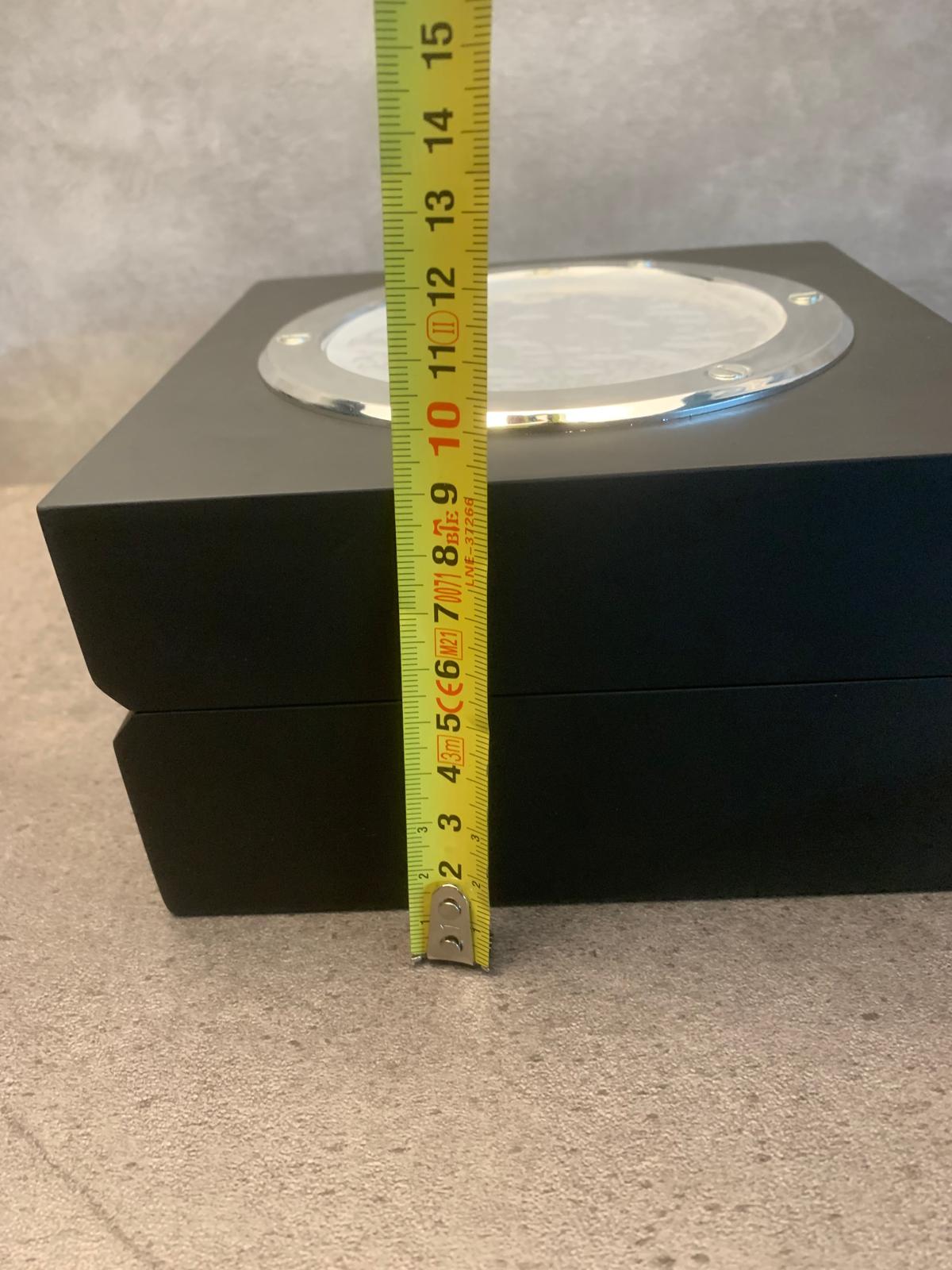 Hublot Geneve Saat Kutusu 17x17x9cm Siyah Deri Camlı