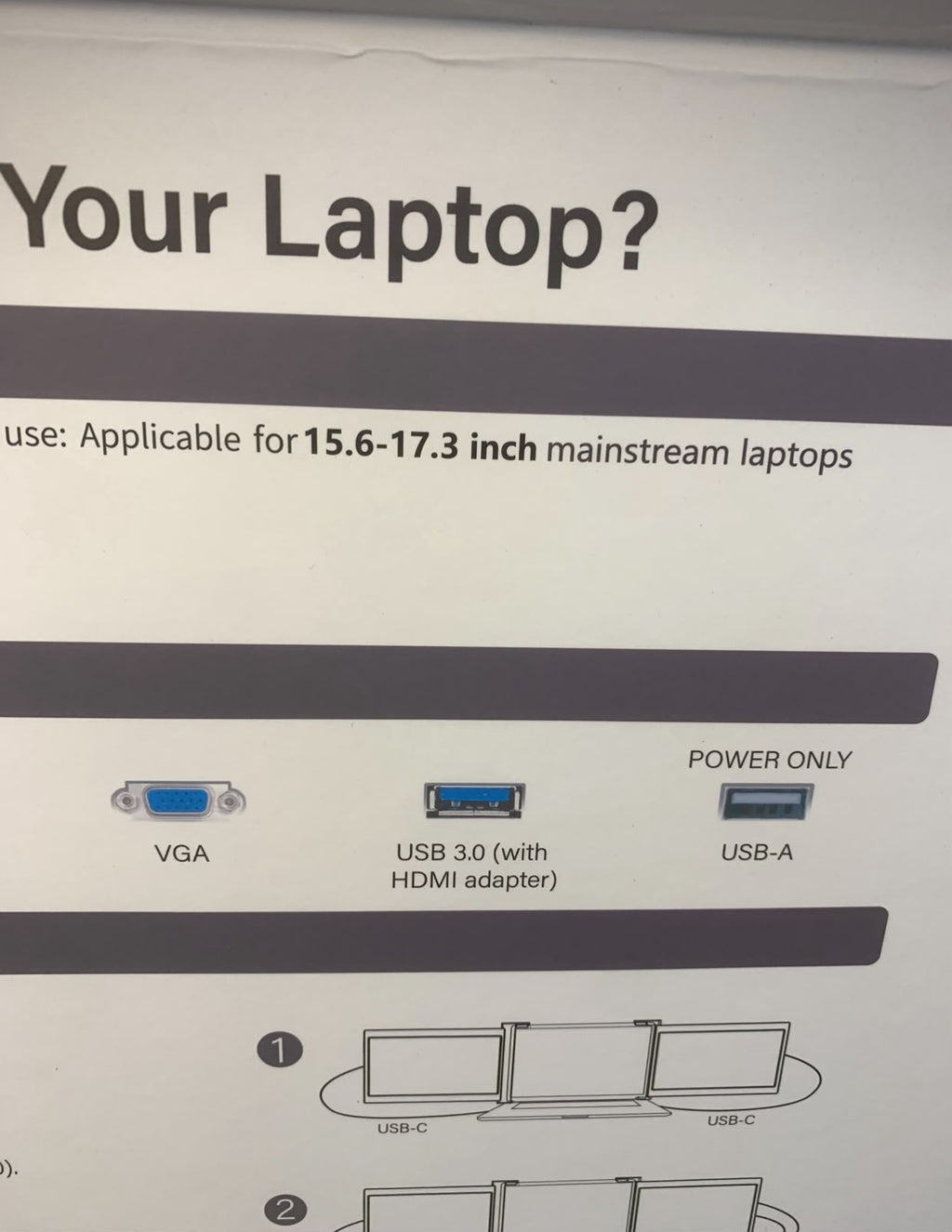 Portable Tri-Screen Monitör ve Taşıma Çantası 15,6'/17,32' için