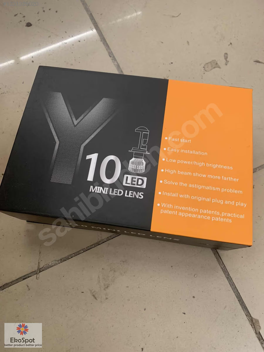 Canbus Y10 Led Lens Projektör Araç Ampülü H4 H7