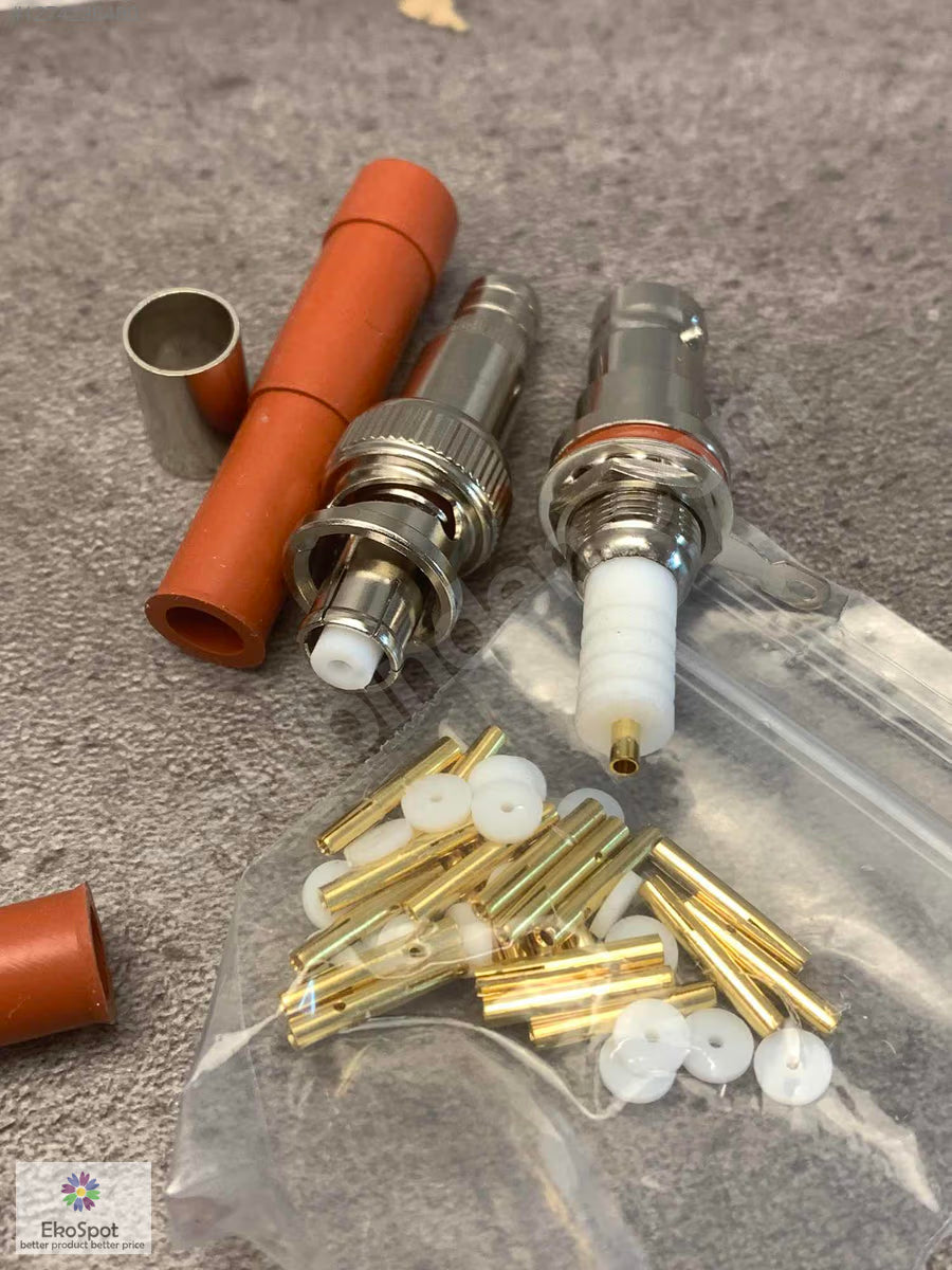 5KV Yüksek Gerilim RP-BNC RF Dişi-Erkek Konnektör Seti - 20 Set