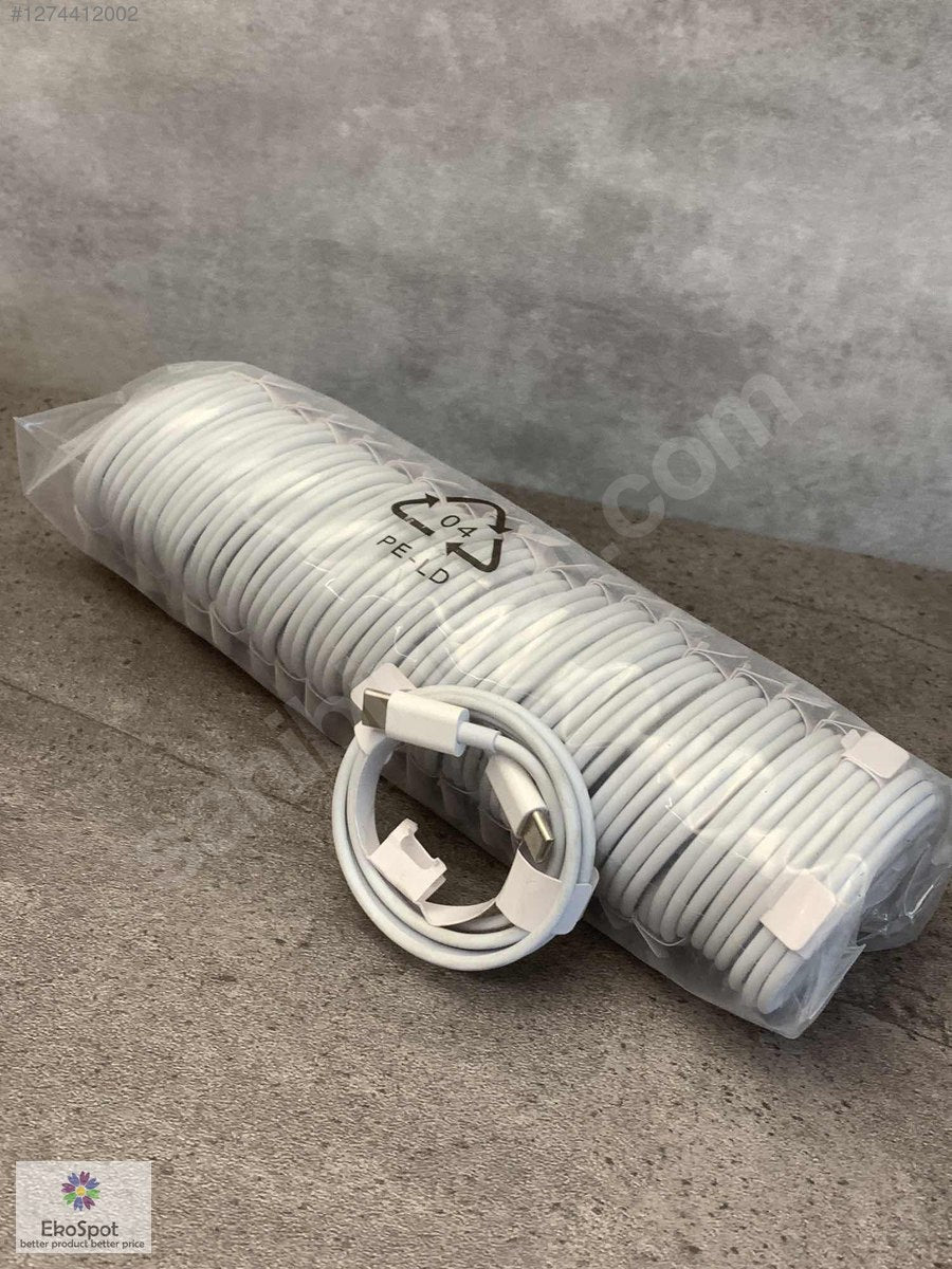 Type-C - Type-C 1mt Şarj Kablosu - 20 adet