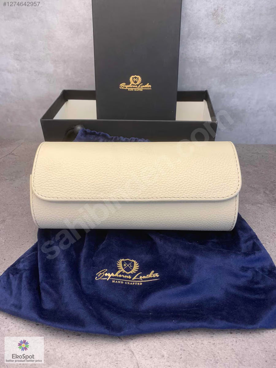 Bosphrus Leather 3'lü Saat Kutusu - Deri Saat Saklama Kutusu - EkoSpot