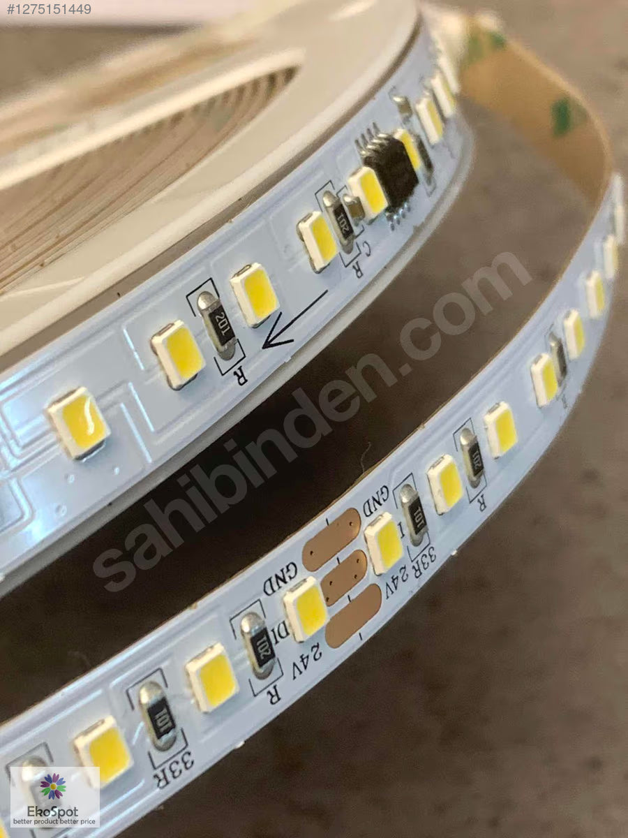 24V 2835 Şerit LED Strip 120LED/mt 12W/mt 4000K Sarı - 15 Metre | EkoSpot