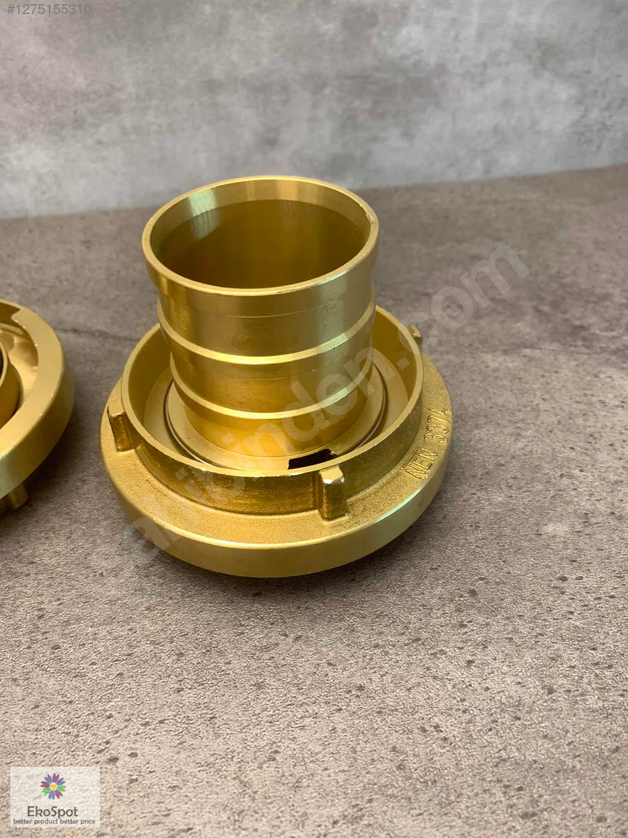 Pirinç Hidrant Storz Bağlantısı 81mm NEN 3374 - Kapak Dahil