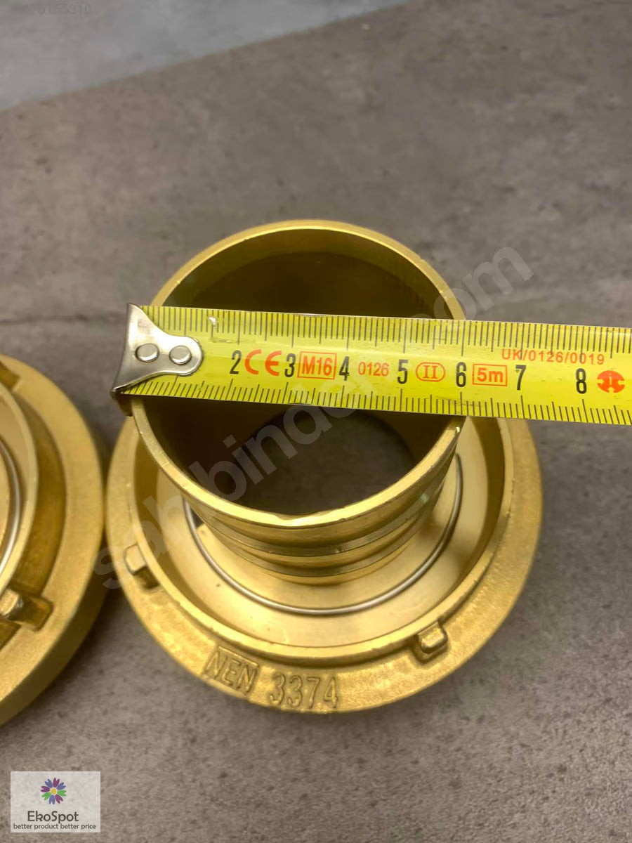 Pirinç Hidrant Storz Bağlantısı 81mm NEN 3374 - Kapak Dahil