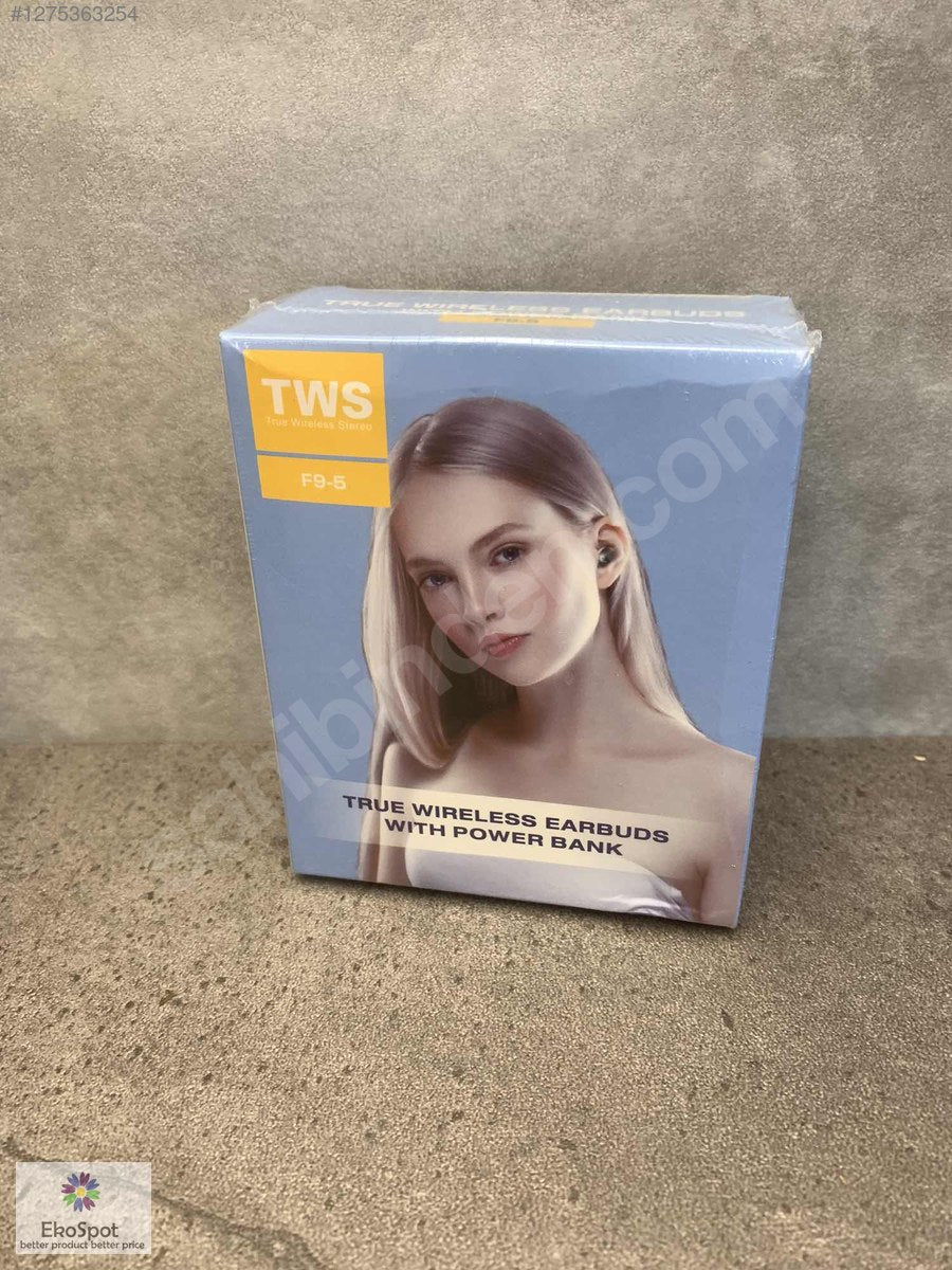 TWS F9-5 Kulakiçi Kulaklık Powerbankli Çift Mikrofonlu 15 Adet