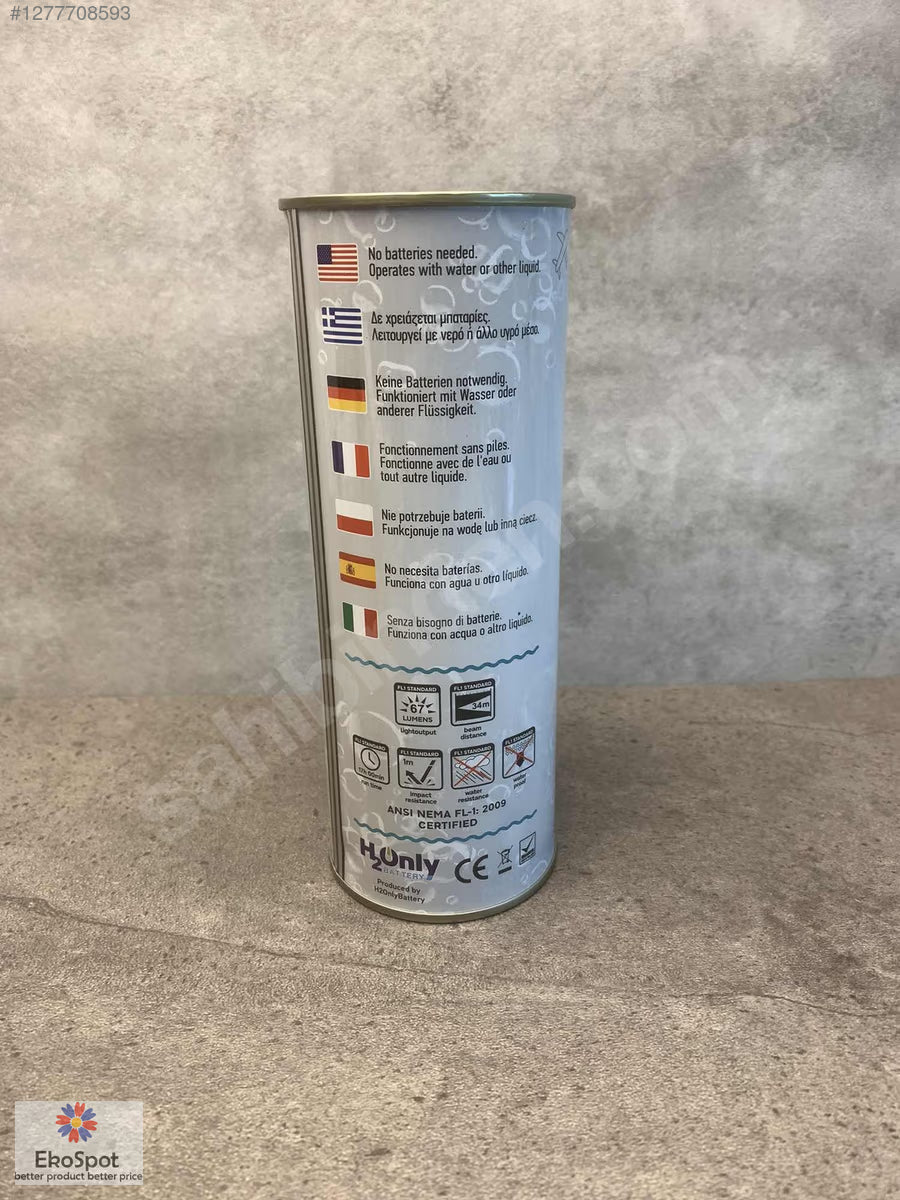 H2Only Battery FL-103/U Su ile Çalışan El Feneri 67LM