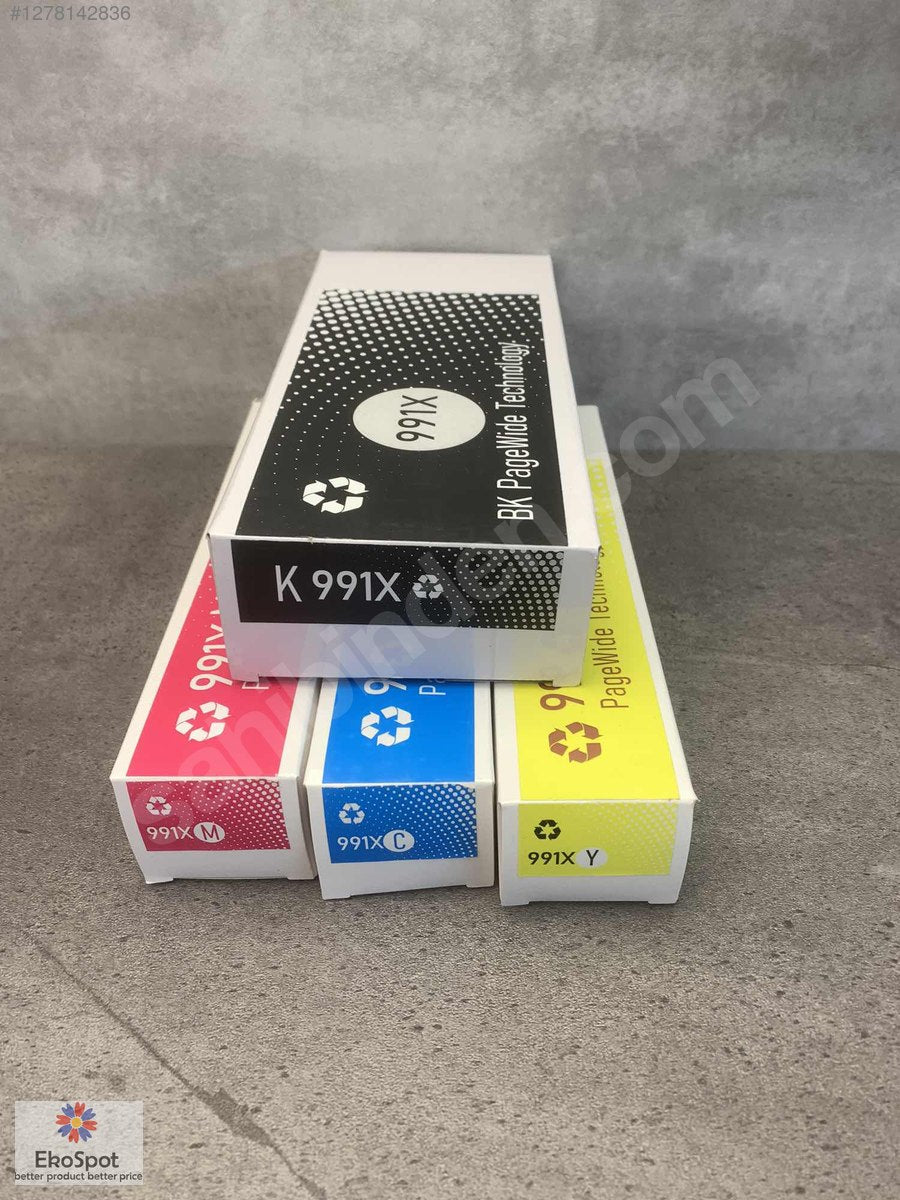 HP 991X - 991C - 991Y - 991M 4'lü Kartuş Seti