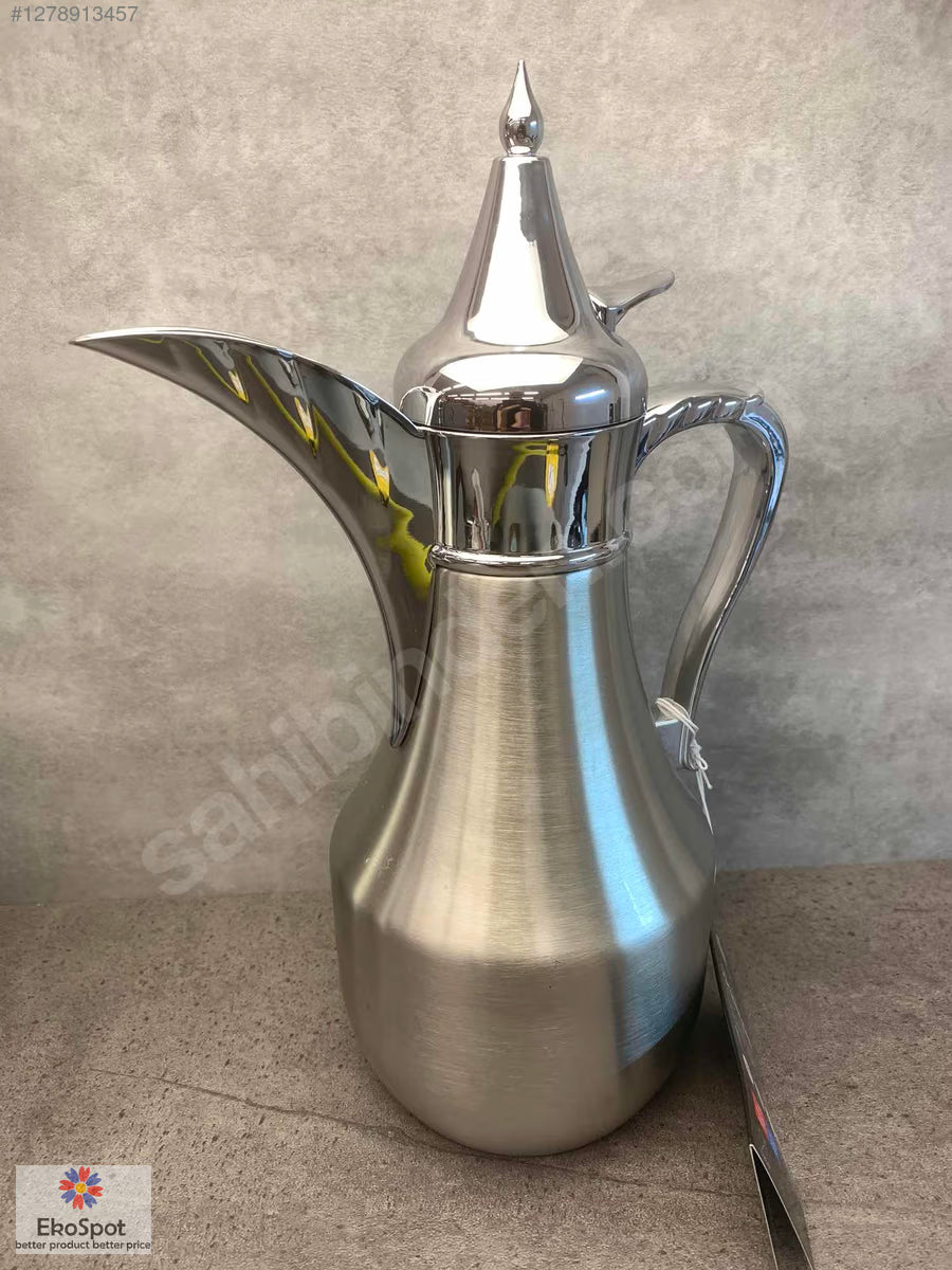 HomeCentre Silver Dallah Vacuum Flask 1lt Termos