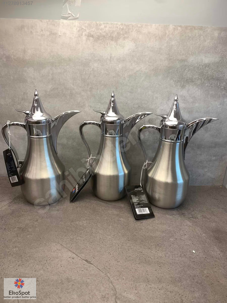 HomeCentre Silver Dallah Vacuum Flask 1lt Termos