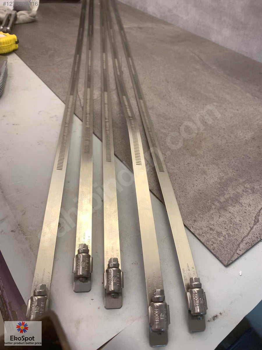 SS316 Paslanmaz Çelik Ağır Hizmet Ayarlı Kelepçe 60-334mm - 5 Adet