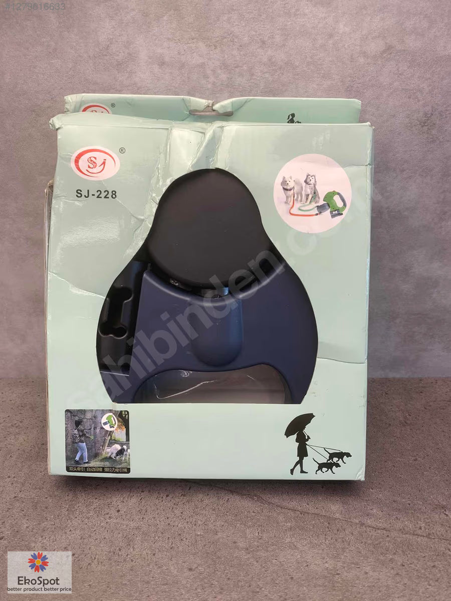 Geri Sarmalı Işıklı 3mt İkili Tasma