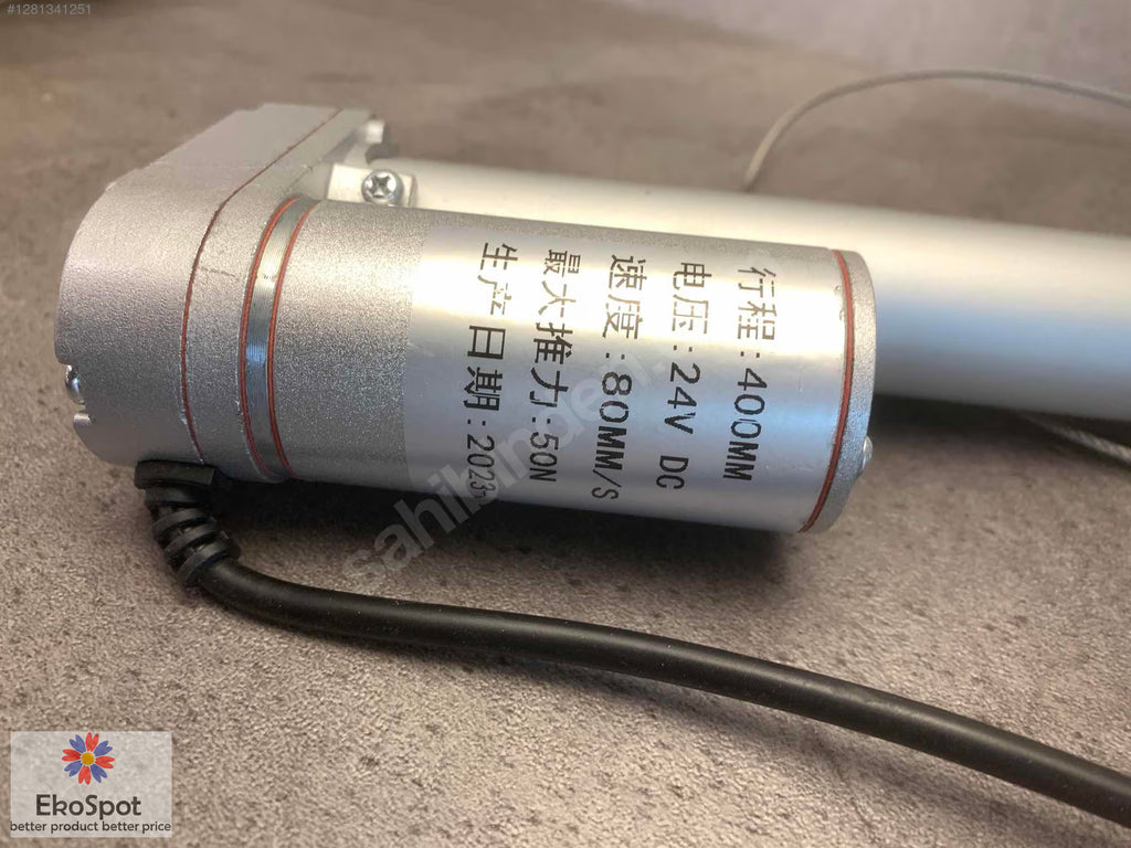 Lineer Aktüatör 24V 400mm Kol 80mm/s Hız 50N