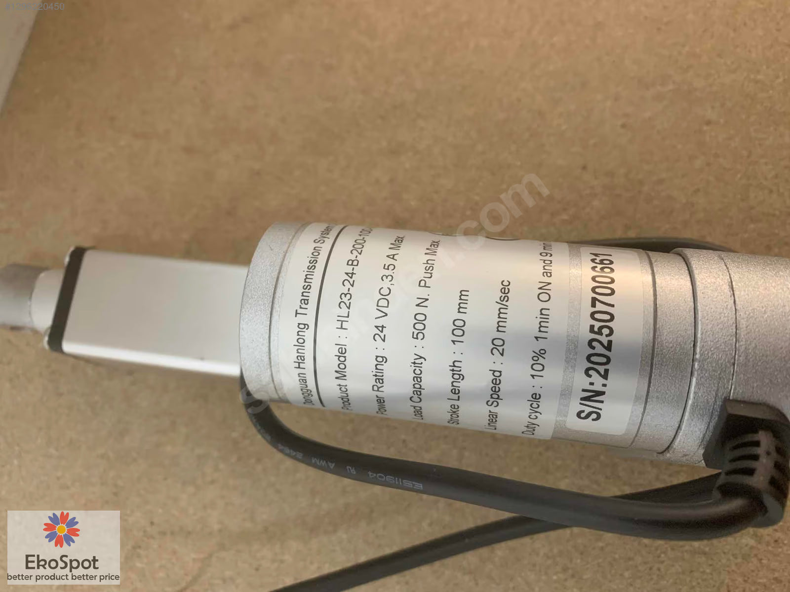 24V 500N 100mm Lineer Aktüatör 20mm/sec
