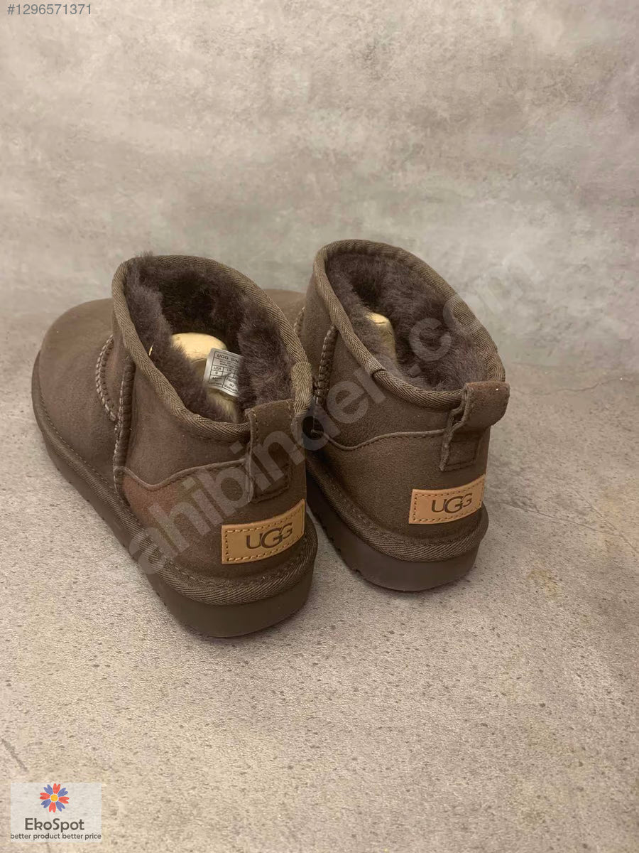 UGG Classic Ultra Mini 1116109 İçi Kürklü Taba Kadın Deri Bot