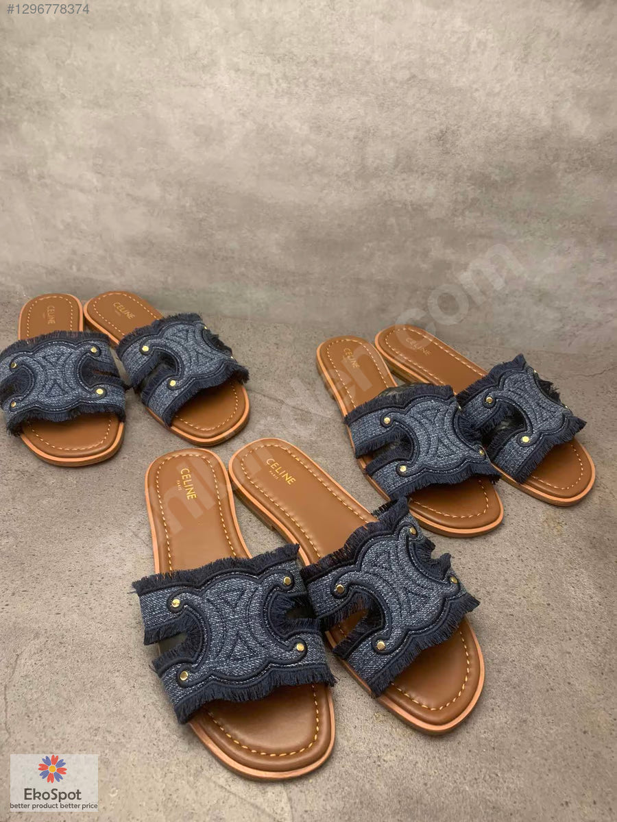 Celine Kadın Terlik 362675022C.07BL 37-39-40 Numaralar Mevcut
