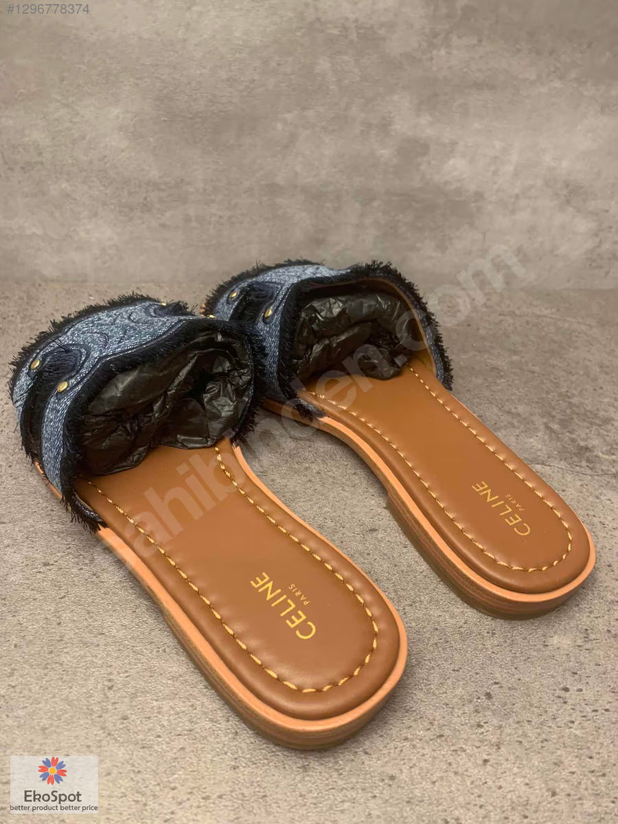 Celine Kadın Terlik 362675022C.07BL 37-39-40 Numaralar Mevcut