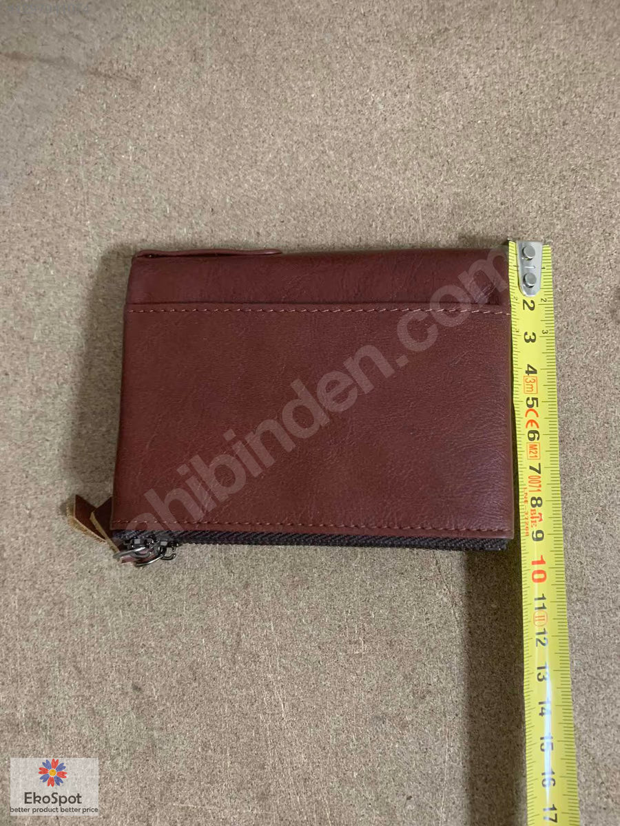 BullCaptain Hakiki Deri Cüzdan 12x10cm Bordo