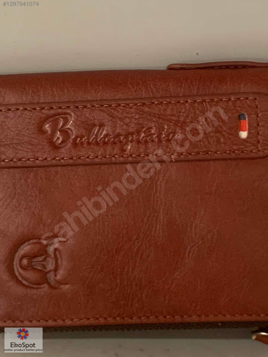 BullCaptain Hakiki Deri Cüzdan 12x10cm Bordo