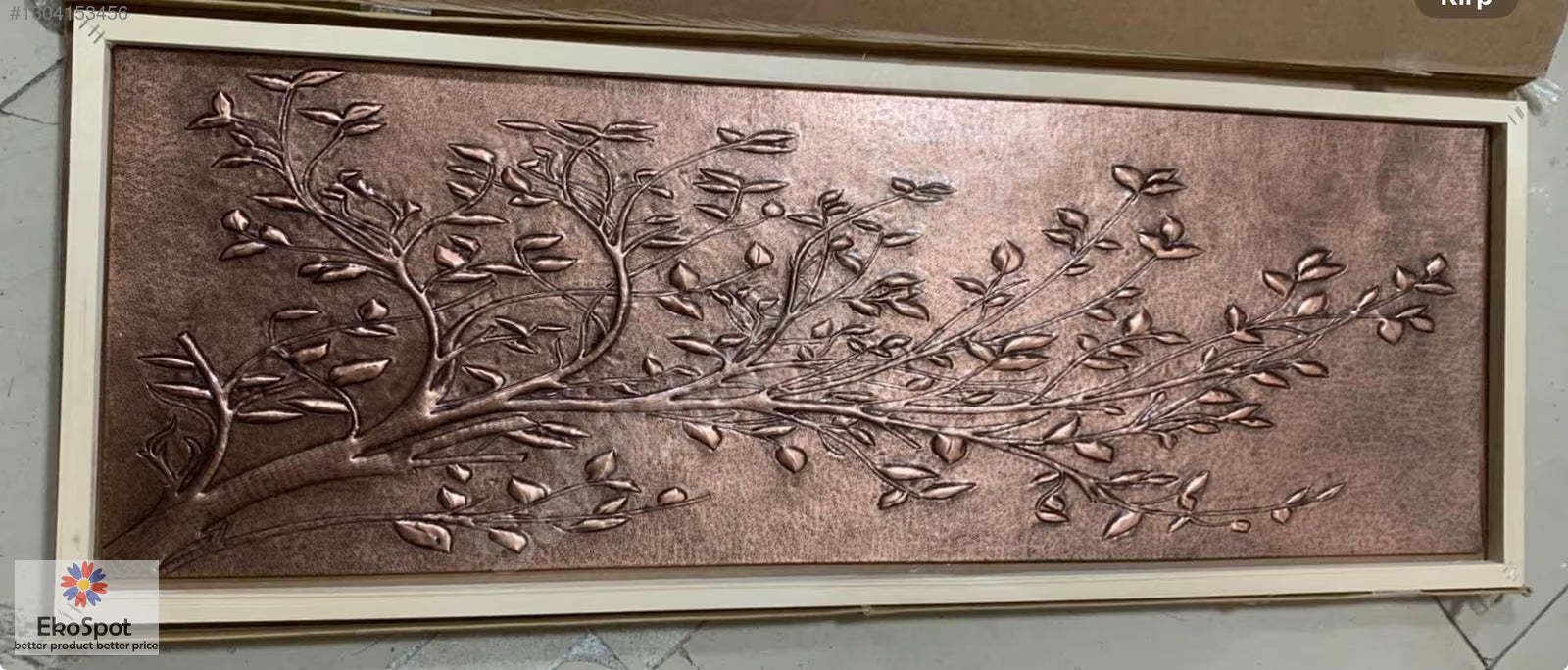 140x40cm El İşçiliği Bakır Rölyef Pano